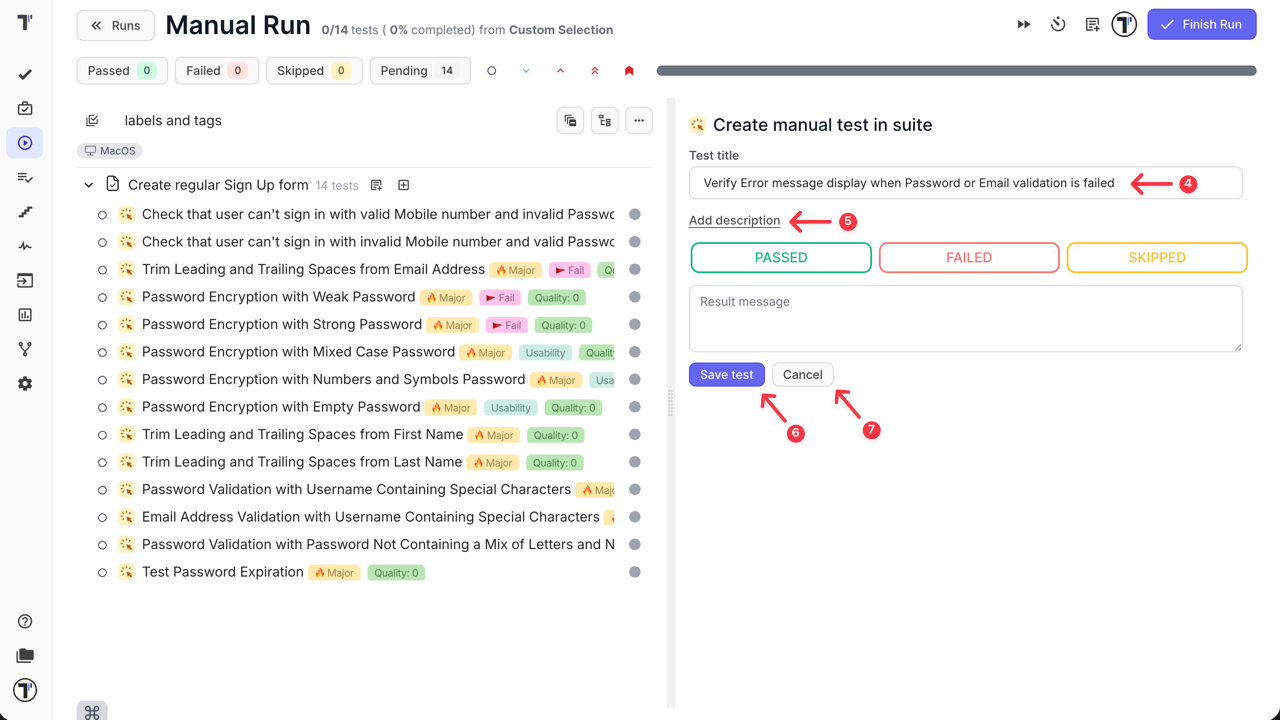 Testomat.io - Create test case