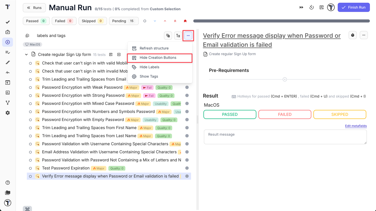 Testomat.io - Create test case